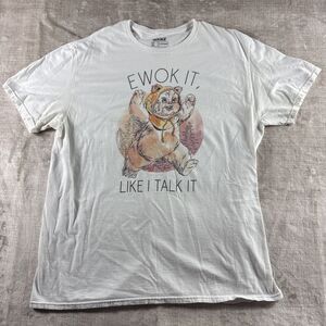 Men's Star Wars Ewok It Like I Talk It Graphic T Shirt White Size XL